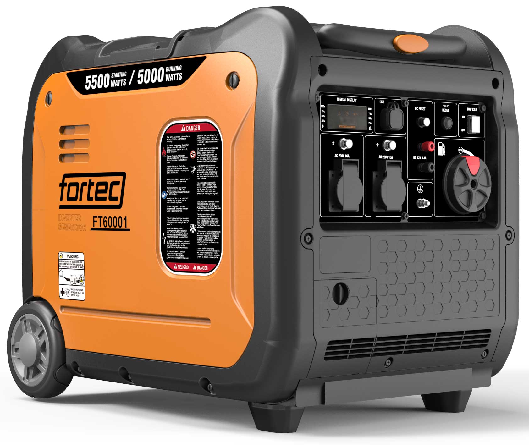 Stromerzeuger fortec INVERTER 5500 Watt, Benzin FT60001