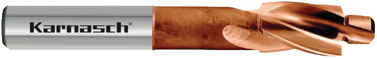Flachsenker 180° mit festem Führungszapfen, HSS-XE TITAN-TEC, Gewindekernloch 20.1893 KARNASCH