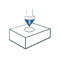 Hartmetall-Frässtift  HP-3 Form "K" Kegel 90°