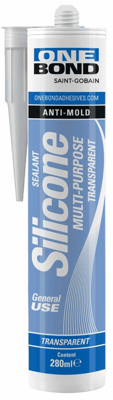 Mehrzweck-Silikon OneBond Schimmelresistent, transparent Kartusche à 280 ml