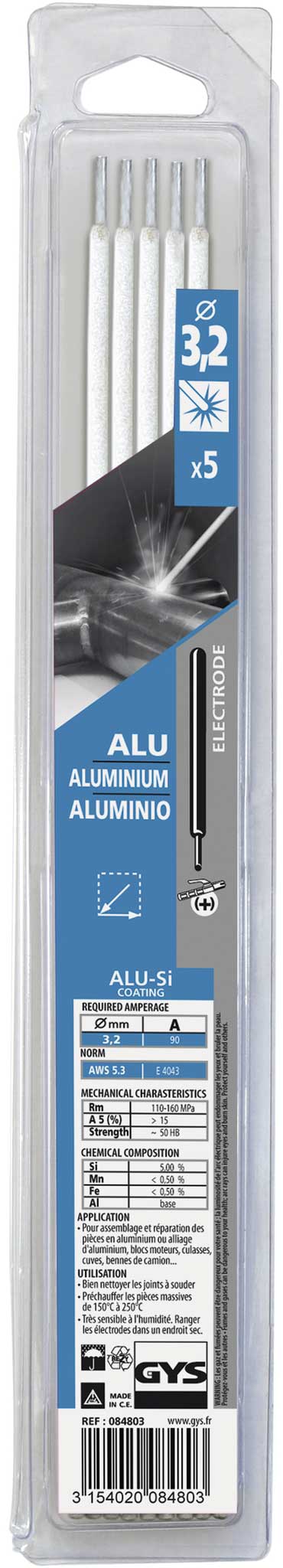 Elektrode 4043A für Aluminium (AlSi5) GYS