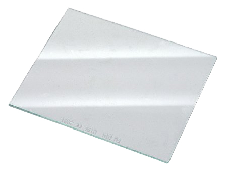 Kunststoff-Vorsatzscheibe farblos, 85 x 110 mm zu Schweisser-Handschutzschilder und Schweisserhelme