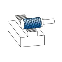 Hartmetall-Frässtift  HP-3 Form "A" Zylinderform