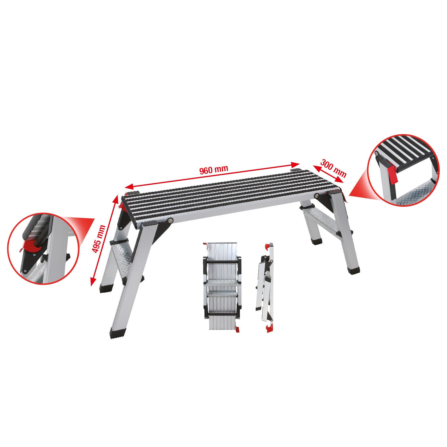 Aluminium-Sicherheits-Laufbühne KS TOOLS 800.0960