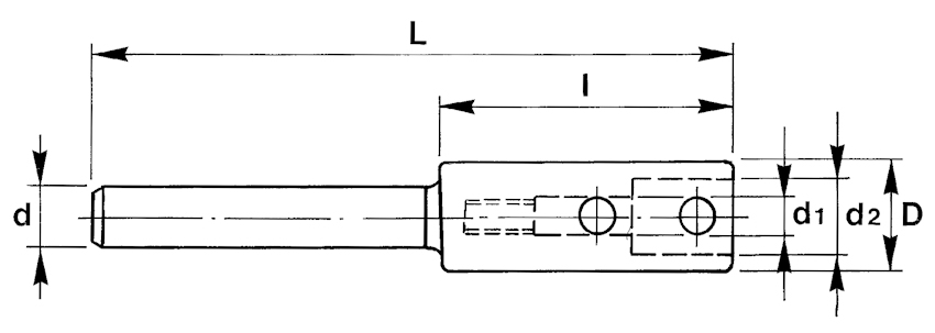 Zapfensenkerhalter INT Gr. 1, mit Zylinder-Schaft 12 mm.