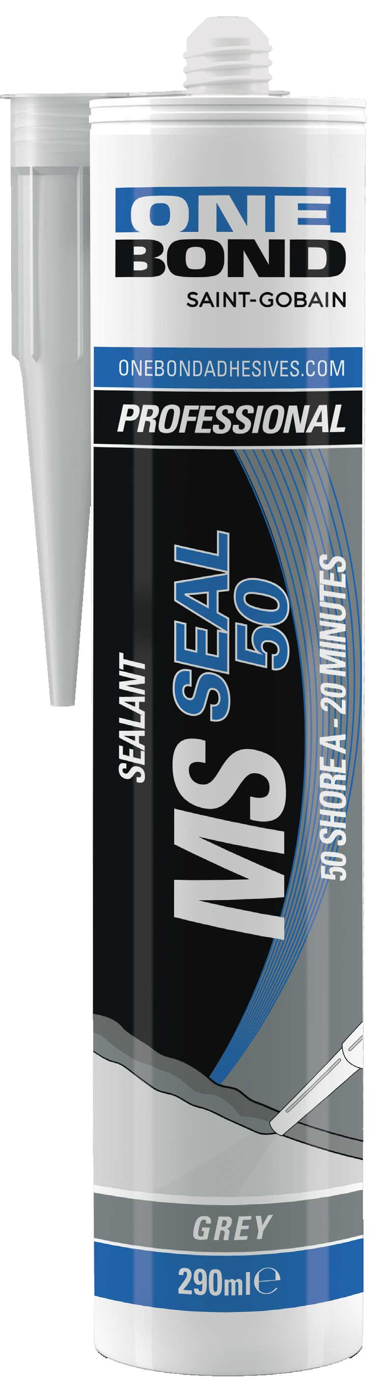 MS Hybrid Dichtstoff OneBond SEAL 50 grau, Kartusche à 280 ml