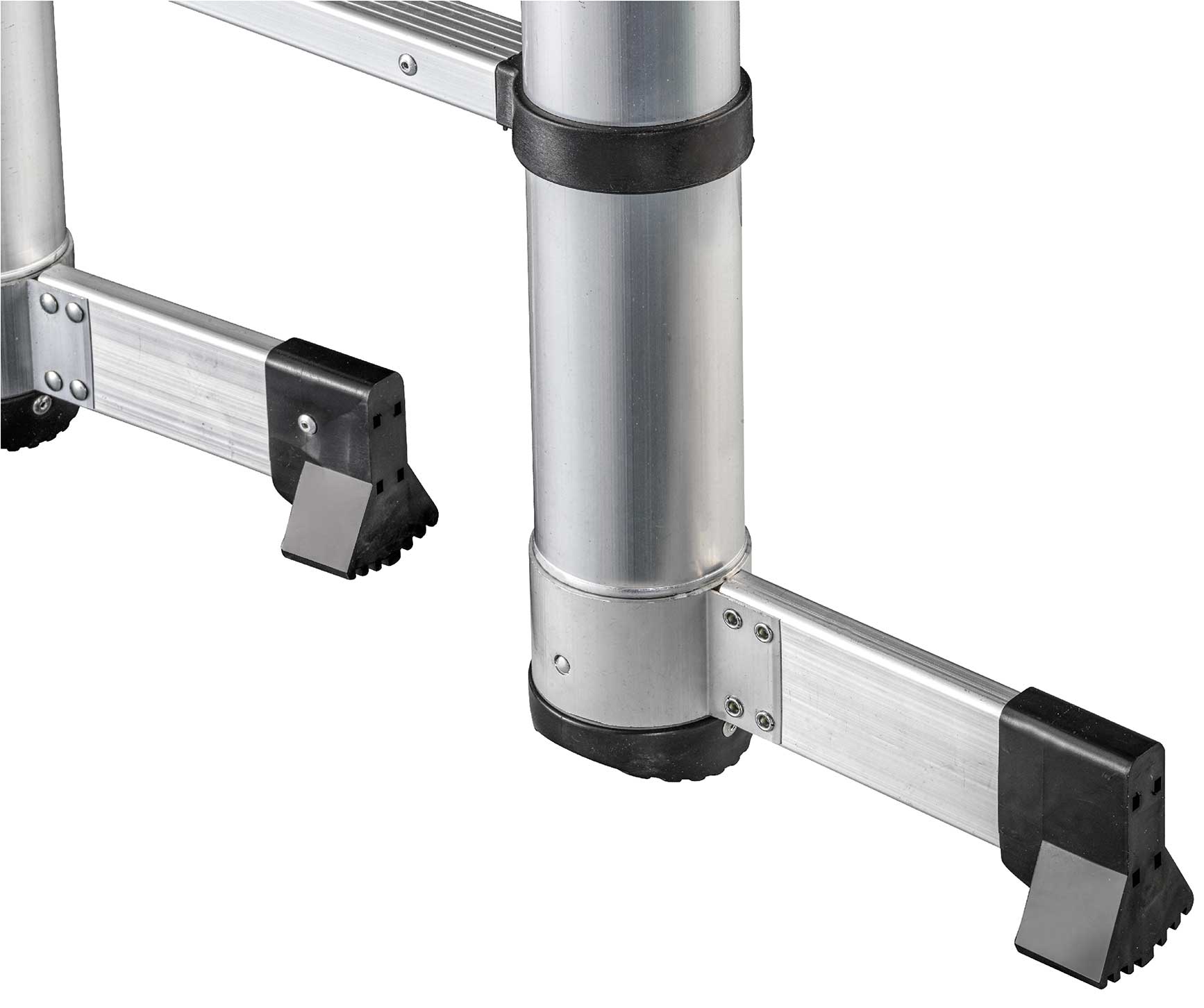 Seitlich ausklappbare Sicherheitsfüsse Sicherheits-Teleskop-Anlegeleiter FORTEC MOUNTAIN CLIMBER I FT30002