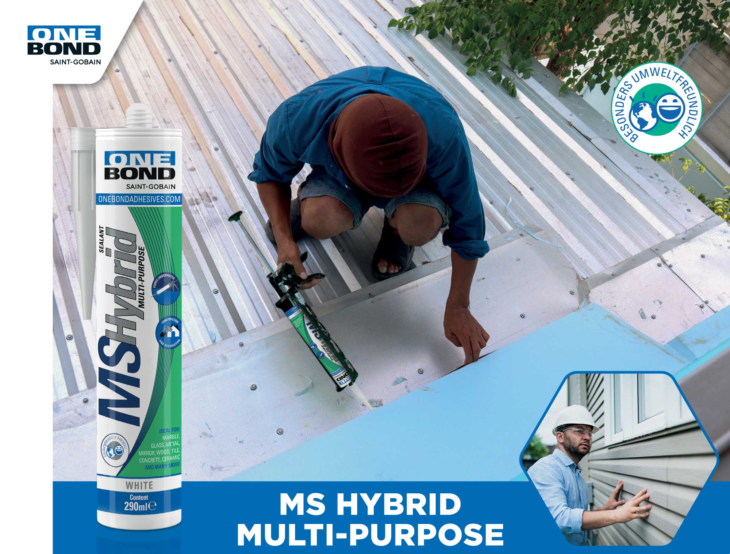 MS Hybrid Dicht- und Klebstoff OneBond MULTI-PURPOSE weiss, Kartusche à 280 ml