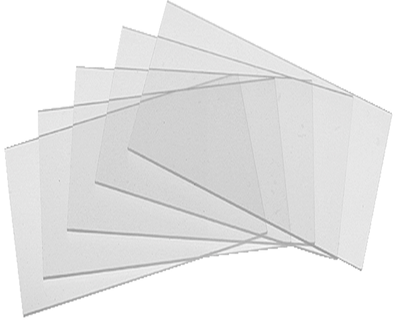 Kunststoff-Vorsatzscheibe farblos, 85 x 110 mm zu Schweisser-Handschutzschilder und Schweisserhelme