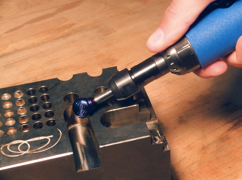 Druckluft-Geradeschleifer Karnasch K 25/2 für 6 mm Schaft, Abluft vorne