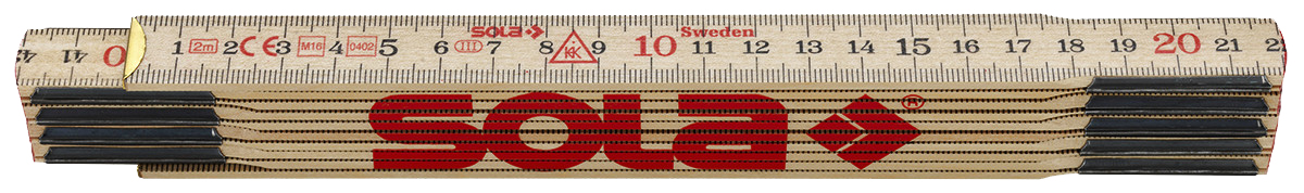 Gliedermeter 2 m aus Holz SOLA