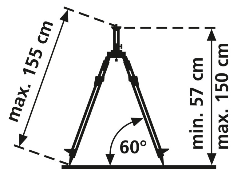 Fotostativ 155 cm