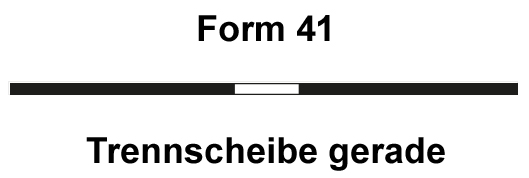 Form 41 Trennscheibe gerade