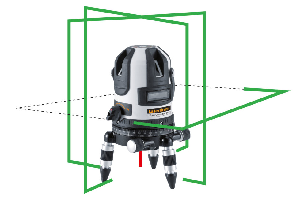 Kreuzlinienlaser PowerCross-Laser 5G DLD mit grüner Lasertechnologie