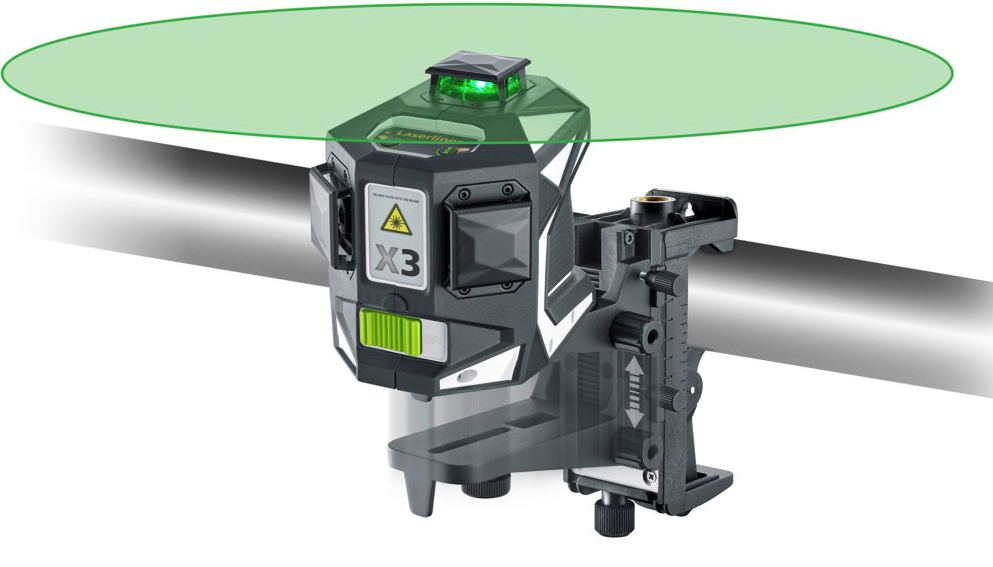 Kreuzlinienlaser X3-Laser Pro 360° mit grüner Lasertechnologie