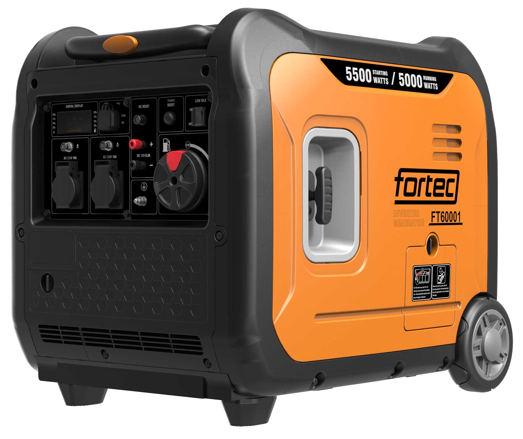 Stromerzeuger fortec INVERTER 5500 Watt, Benzin FT60001